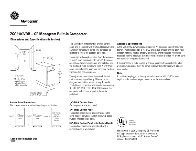 Image de la première page du manuel de l'appareil ZCG3100VBB
