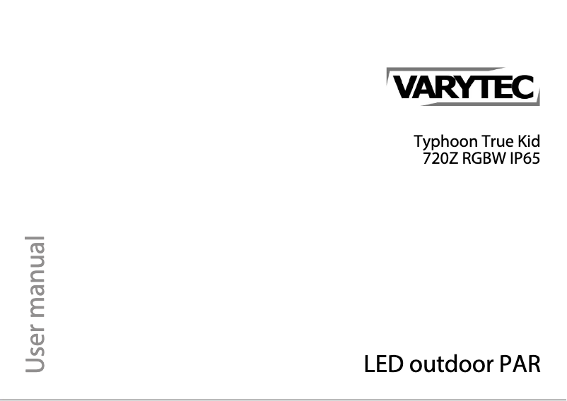 Page 1 de la notice Manuel utilisateur Varytec Typhoon True Kid 720Z