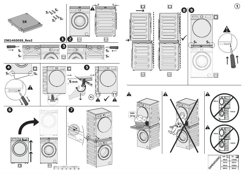 Page 1 de la notice Manuel utilisateur Beko SKWS54