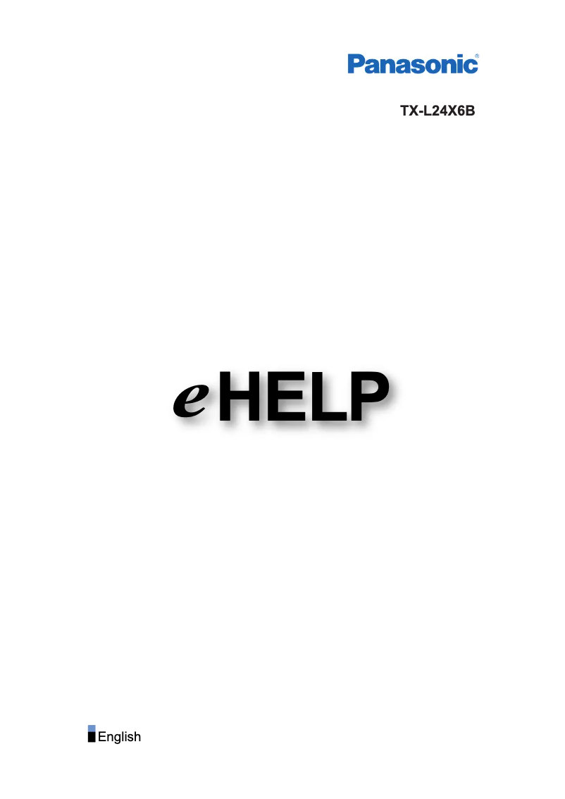 Page 1 of the manual User Manual Panasonic Viera TX-L24X6B