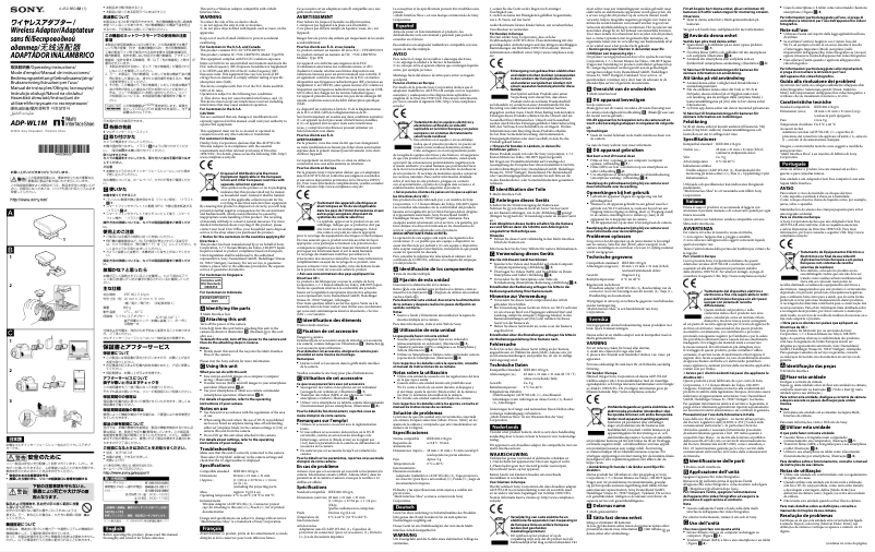 Page n°1 - Manuel utilisateur Sony ADP-WL1M