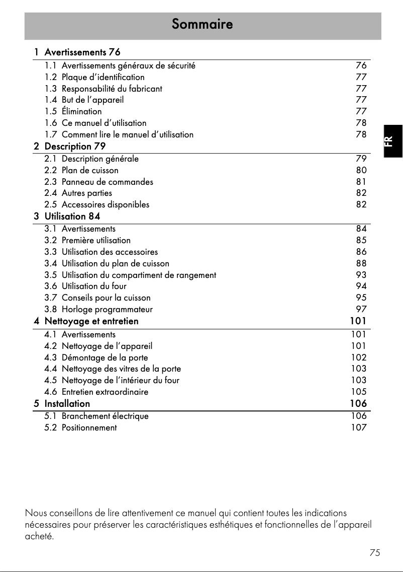Page 1 de la notice Manuel utilisateur Smeg TR90IBL
