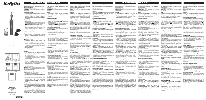 Page 1 de la notice Manuel utilisateur BaByliss E116E