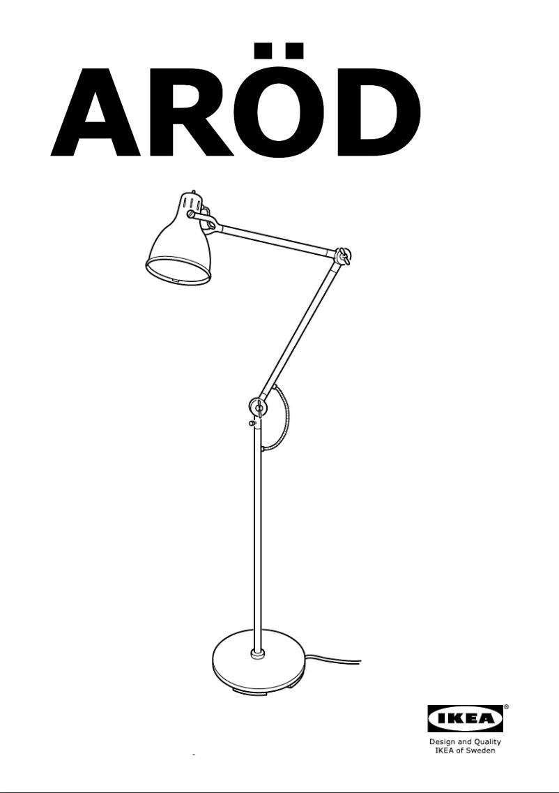 Page 1 de la notice Instructions / montage Ikea AROD