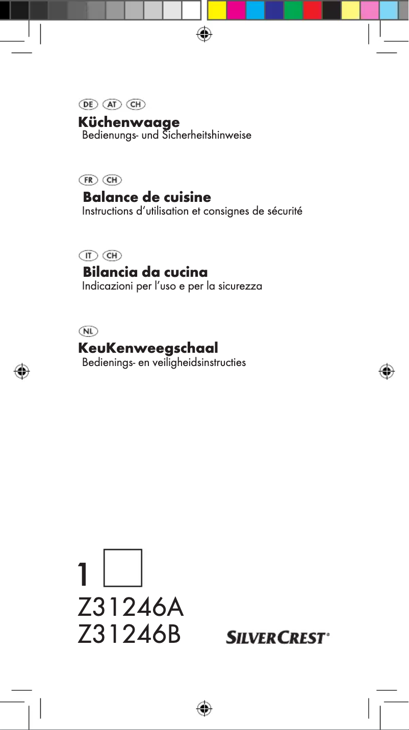 Page 1 de la notice Manuel utilisateur SilverCrest Z31246A