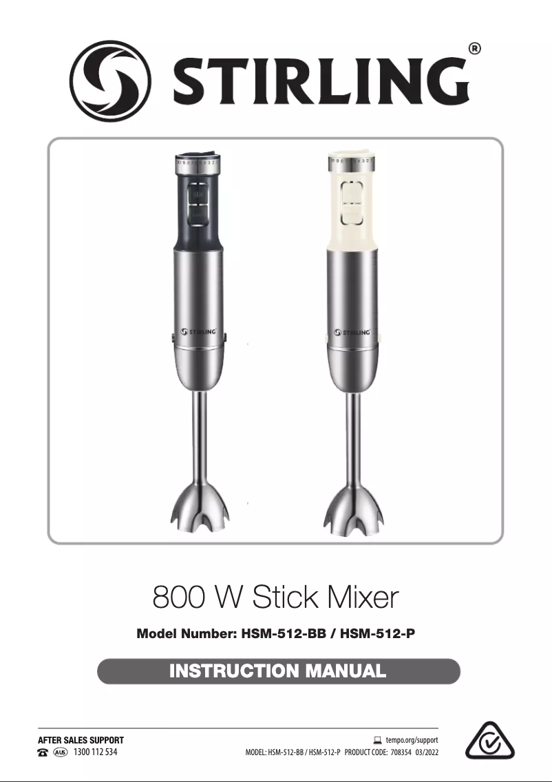 Page 1 de la notice Manuel utilisateur Stirling HSM-512-BB