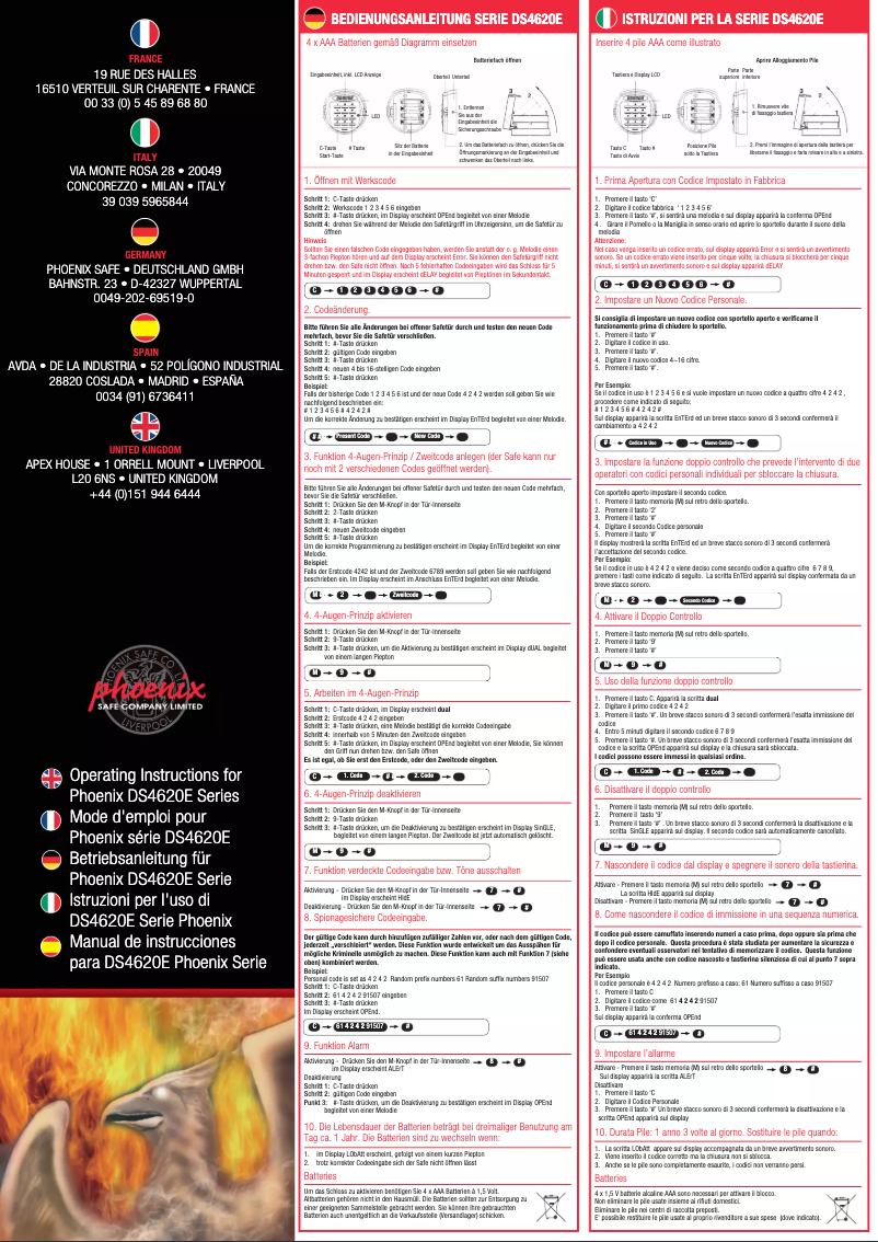 Page 1 de la notice Manuel utilisateur Phoenix DS4622E