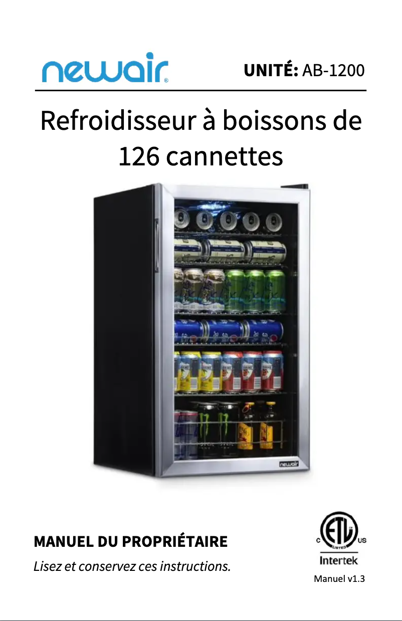 Página 1 del manual Manual de usuario NewAir AB-1200
