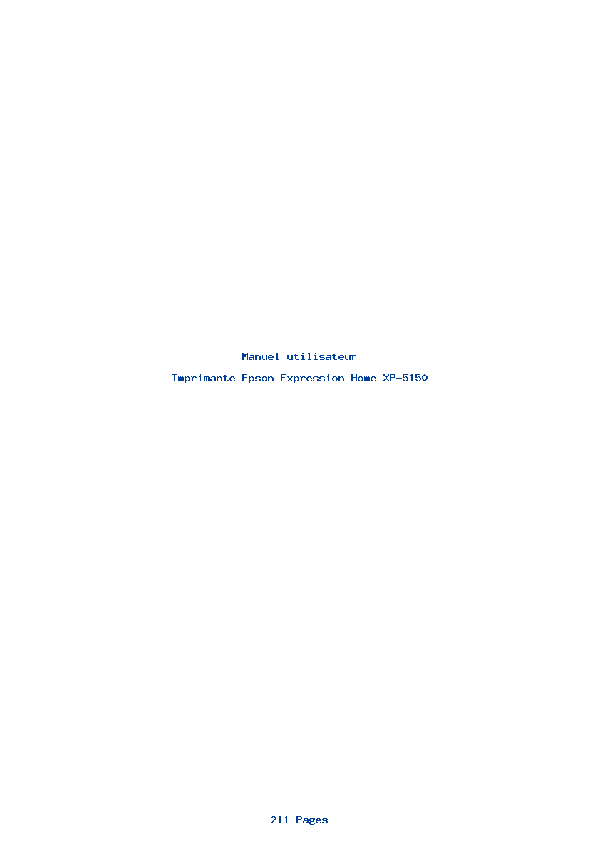 Page 1 de la notice Manuel utilisateur Epson Expression Home XP-5150