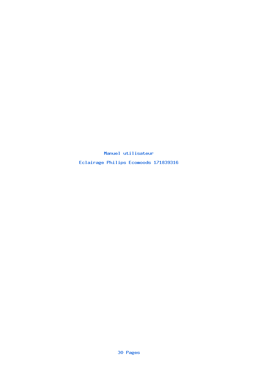 Page 1 de la notice Manuel utilisateur Philips Ecomoods 171839316