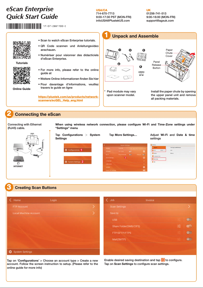 Page 1 of the manual User Manual Plustek eScan Enterprise