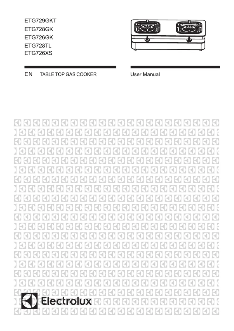 Page 1 de la notice Manuel utilisateur Electrolux ETG726GK