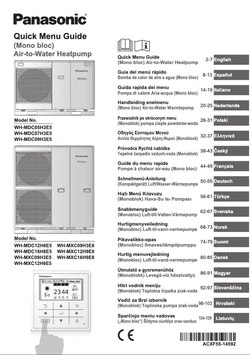 Página 1 del manual Manual de usuario Panasonic WH-MXC12H6E5