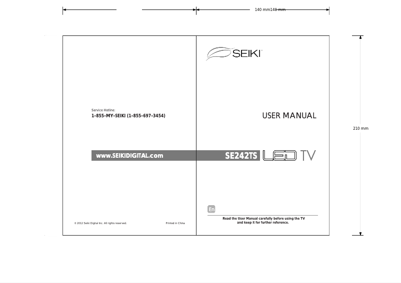 Página 1 del manual Manual de usuario Seiki SE242TS