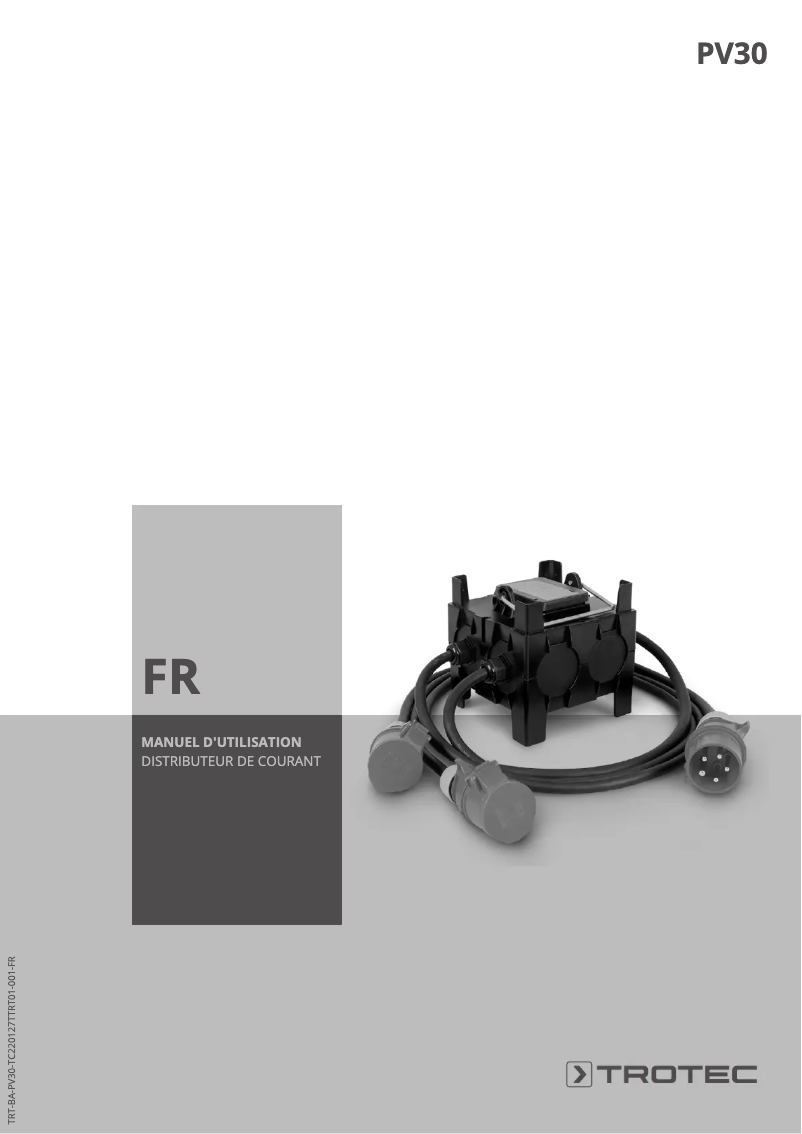 Page 1 de la notice Manuel utilisateur Trotec PV30