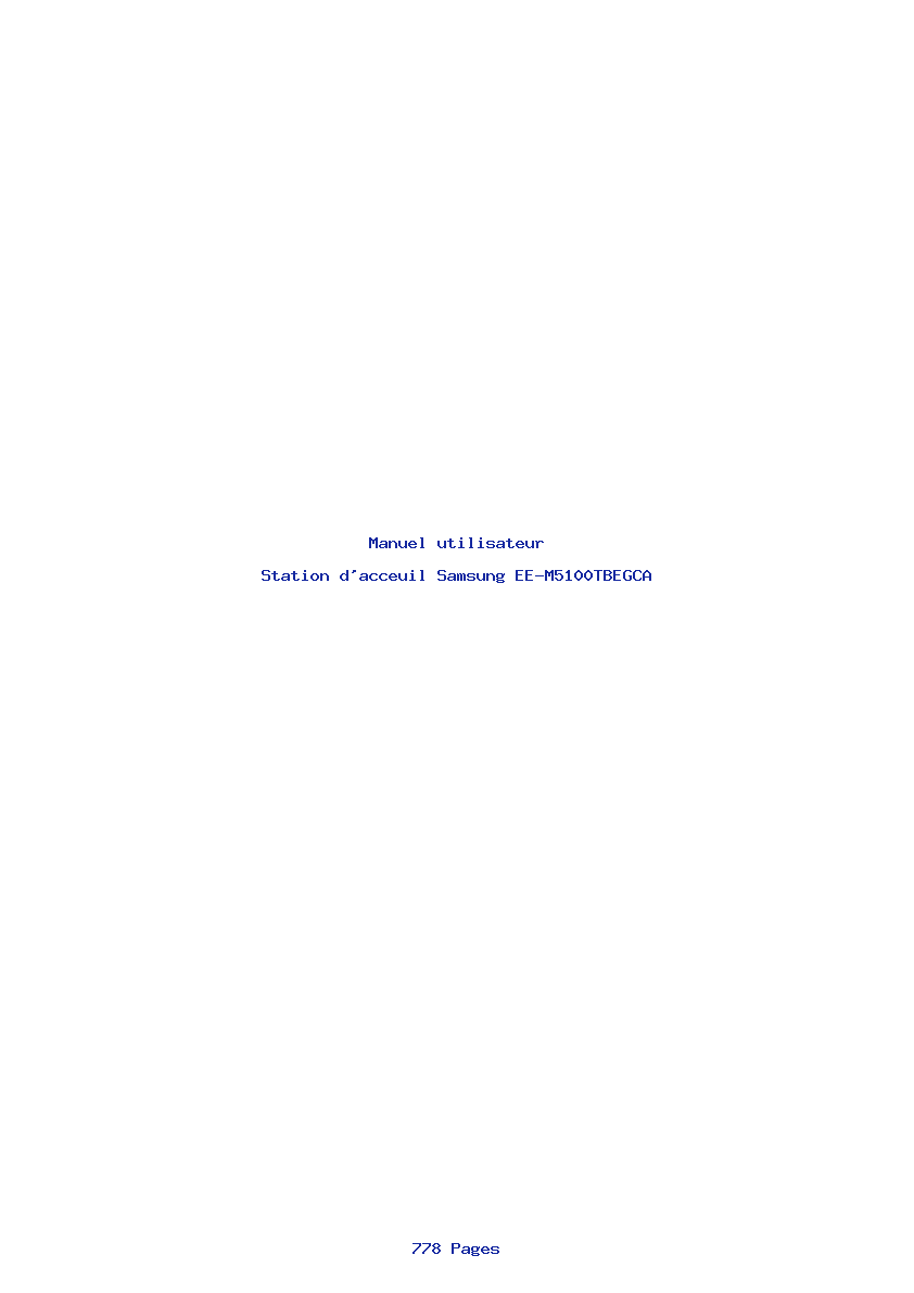 Page 1 de la notice Manuel utilisateur Samsung EE-M5100TBEGCA