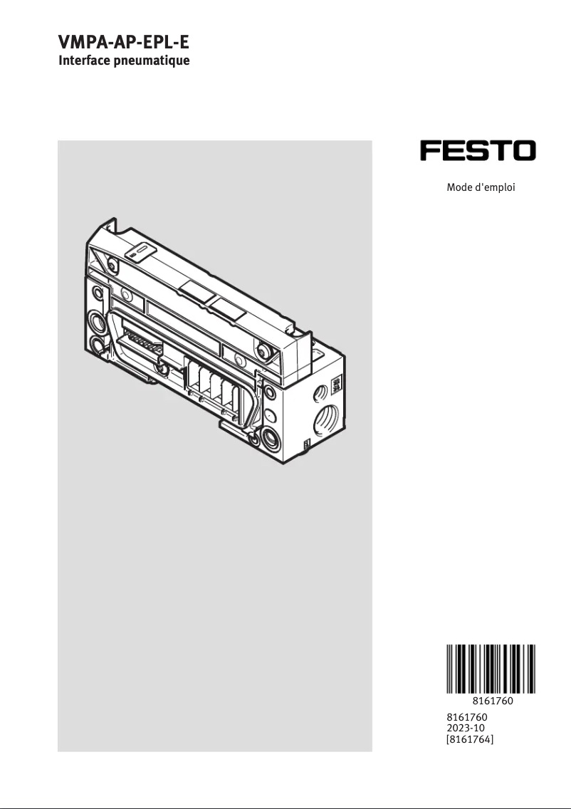 Page 1 de la notice Manuel utilisateur Festo VMPA-AP-EPL-E