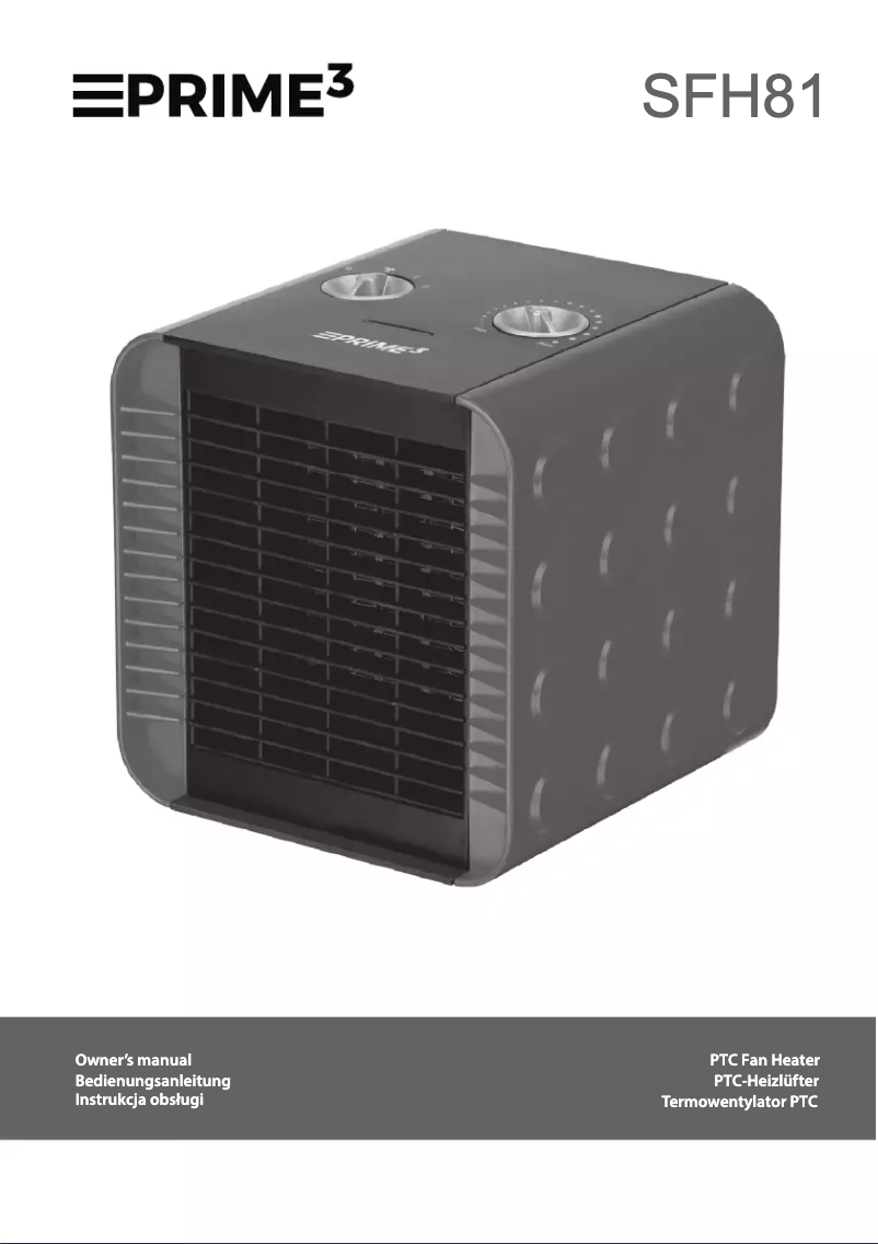 Page 1 de la notice Manuel utilisateur PRIME3 SFH81