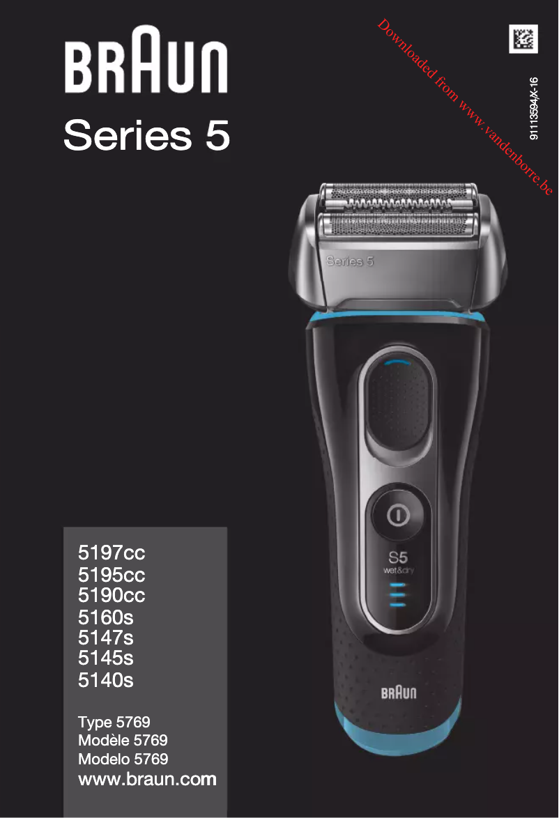 Page 1 de la notice Manuel utilisateur Braun Series 5 5197cc