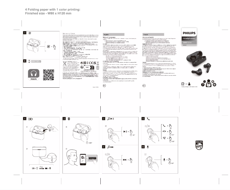 Page 1 de la notice Guide de démarrage rapide Philips TAT3217