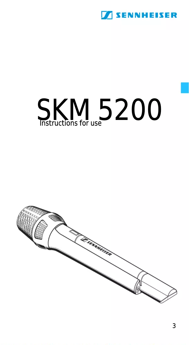 Página 1 del manual Manual de usuario Sennheiser SKM5200