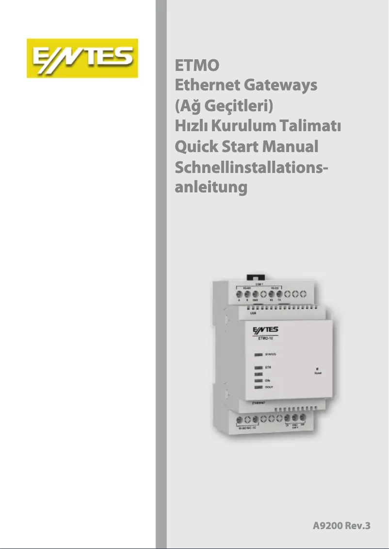 Page 1 de la notice Manuel utilisateur ENTES ETMO-10