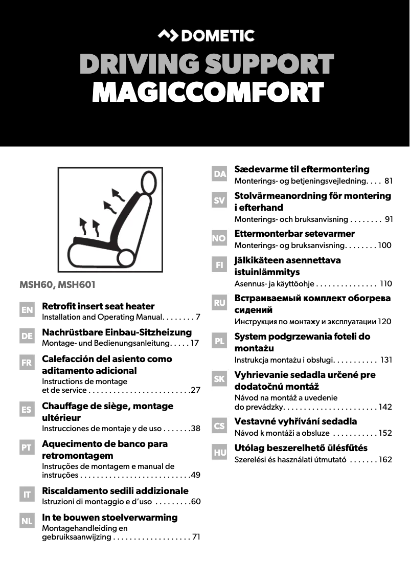Page 1 of the manual User Manual Dometic MagicComfort MSH601