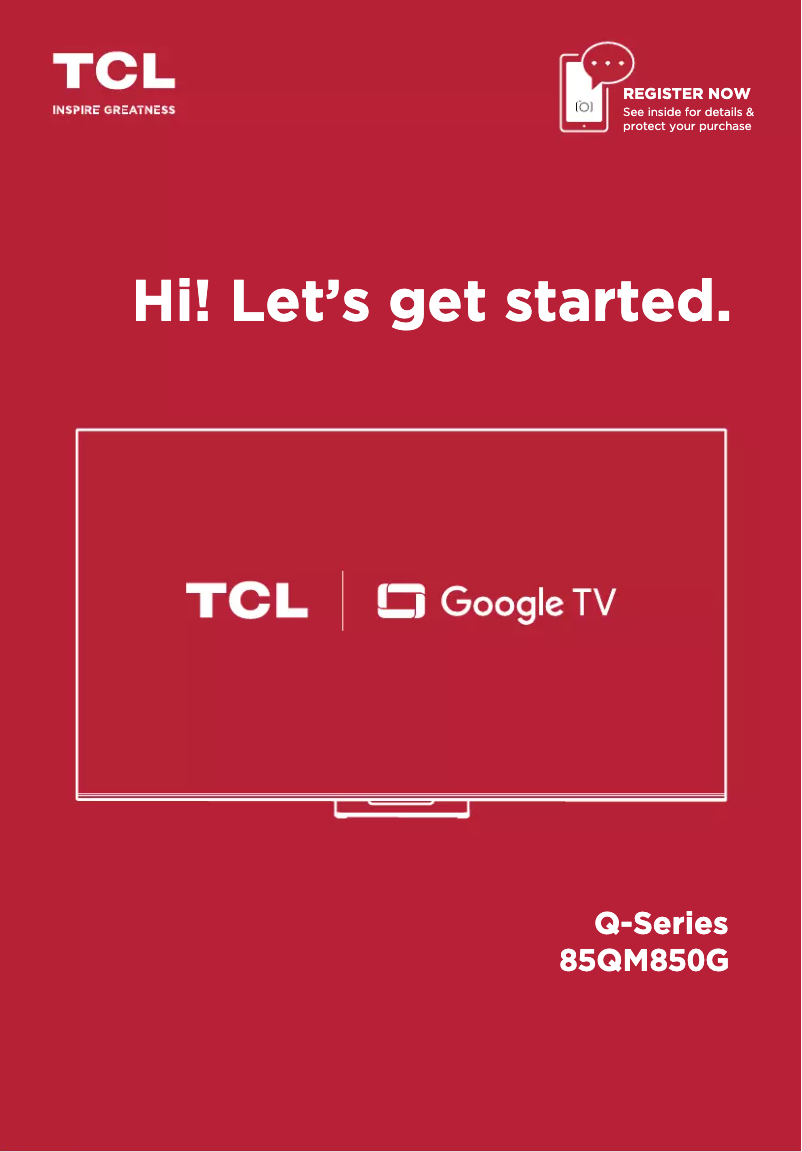 Página 1 del manual Manual de usuario TCL 85QM850G