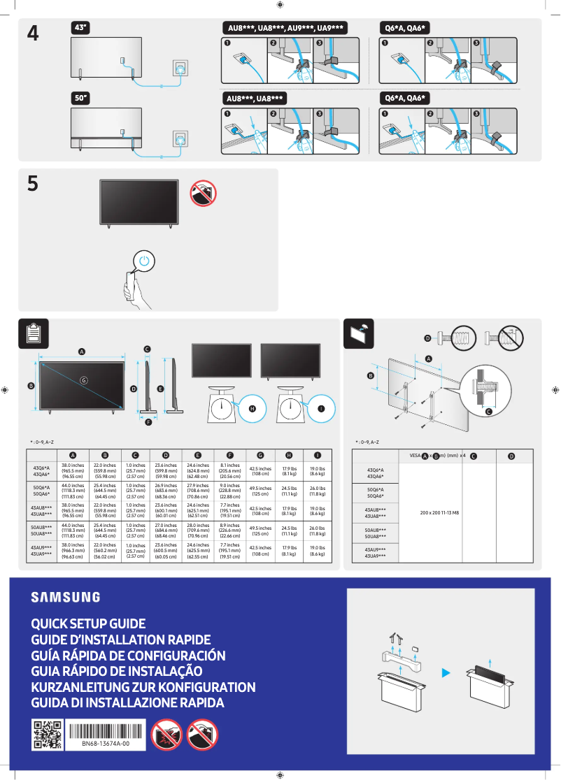 Página 1 del manual Manual de usuario Samsung UA43AU8000J