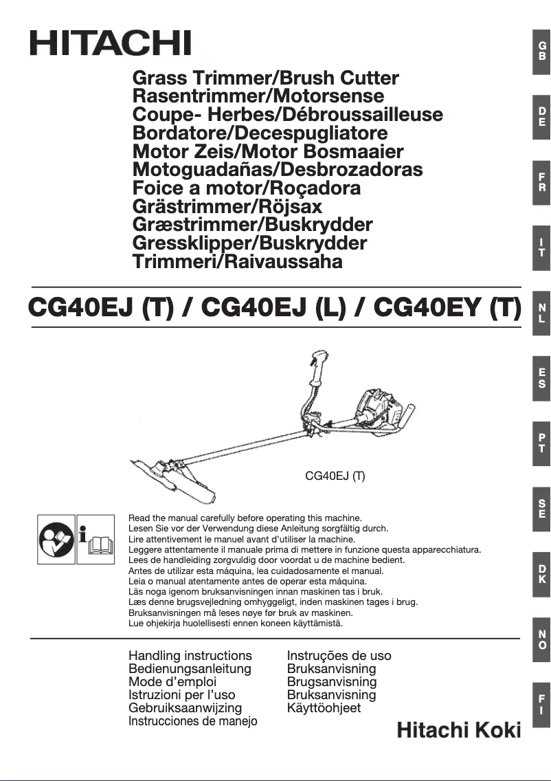Página 1 del manual Manual de usuario Hitachi CG 40EJ(T)