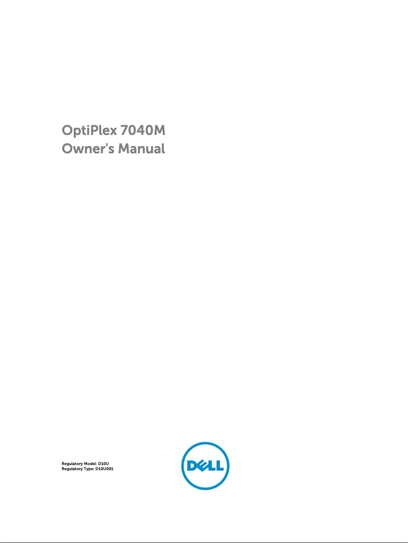 Page 1 de la notice Manuel utilisateur Dell OptiPlex 7040M