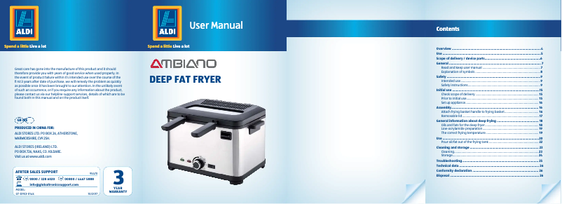 Page 1 de la notice Manuel utilisateur Ambiano GT-DFK3-01uk