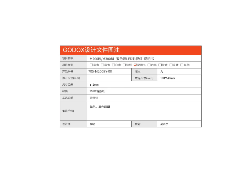 Página 1 del manual Manual de usuario Godox M200Bi