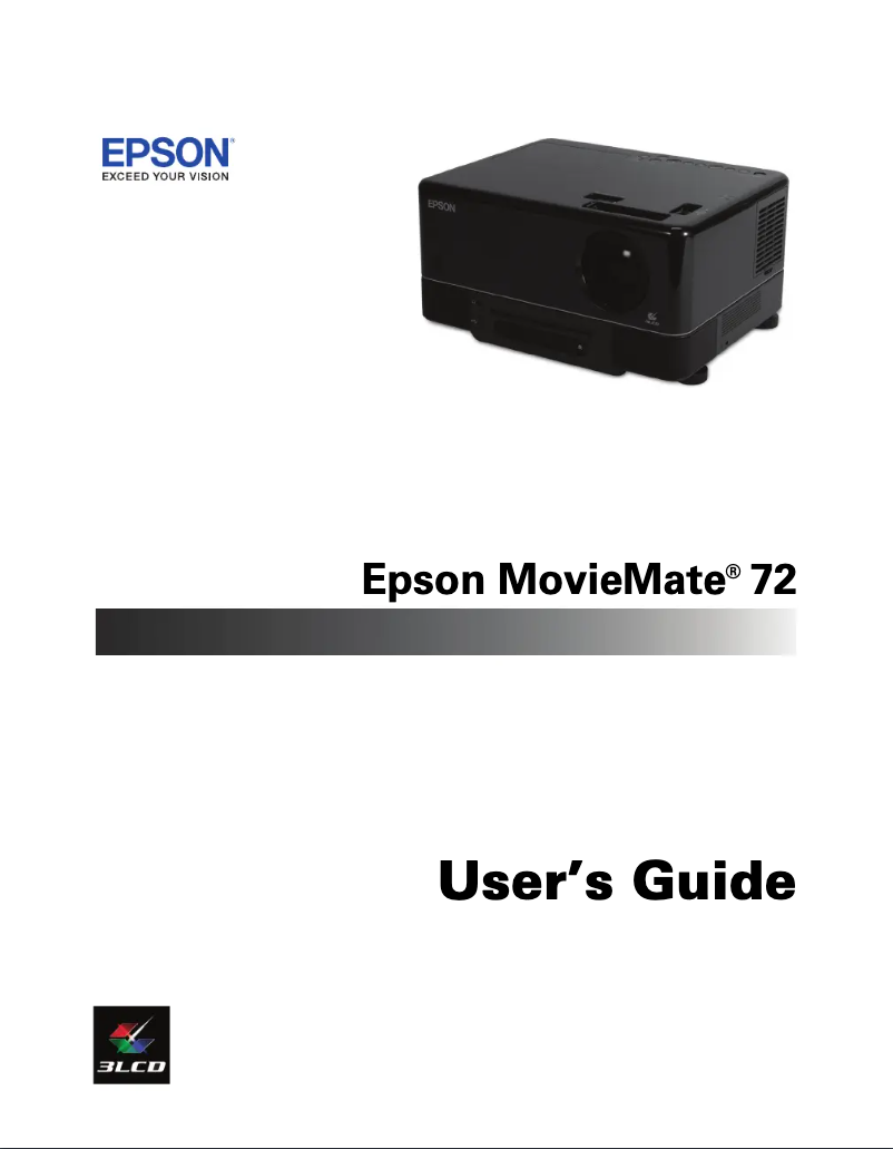 Página 1 del manual Manual de usuario Epson MovieMate 72