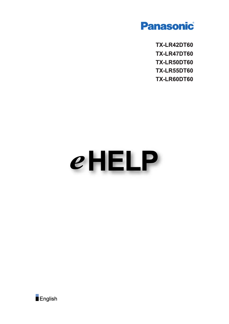 Page 1 de la notice Manuel utilisateur Panasonic TX-LR42DT60