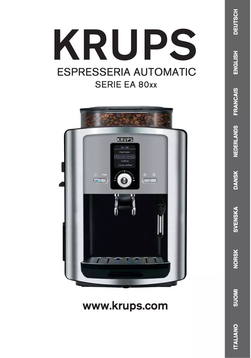 Página 1 del manual Manual de usuario Krups Espresseria Automatic EA8025