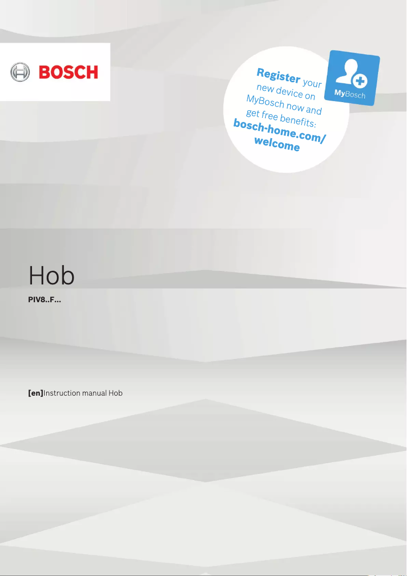 Page 1 of the manual User Manual Bosch PIV851FB1E