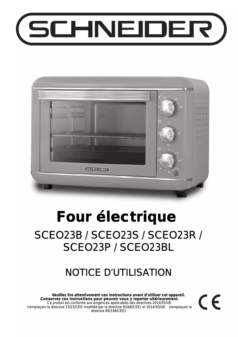 Page 1 de la notice Manuel utilisateur Schneider SCEO23P