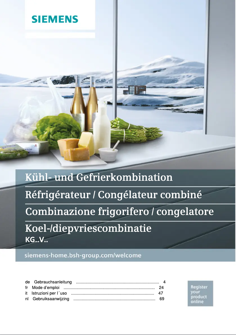 Page 1 de la notice Manuel utilisateur Siemens iQ300 KG33VXW30