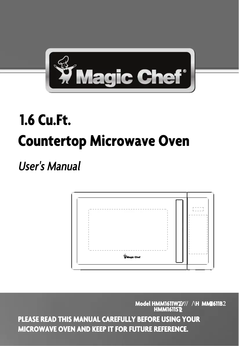 Page 1 de la notice Manuel utilisateur Magic Chef HMM1611ST2