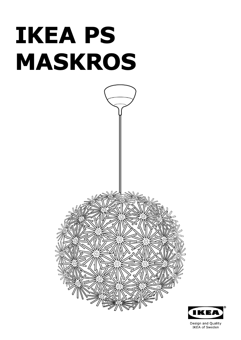 Page 1 de la notice Manuel utilisateur Ikea PS MASKROS