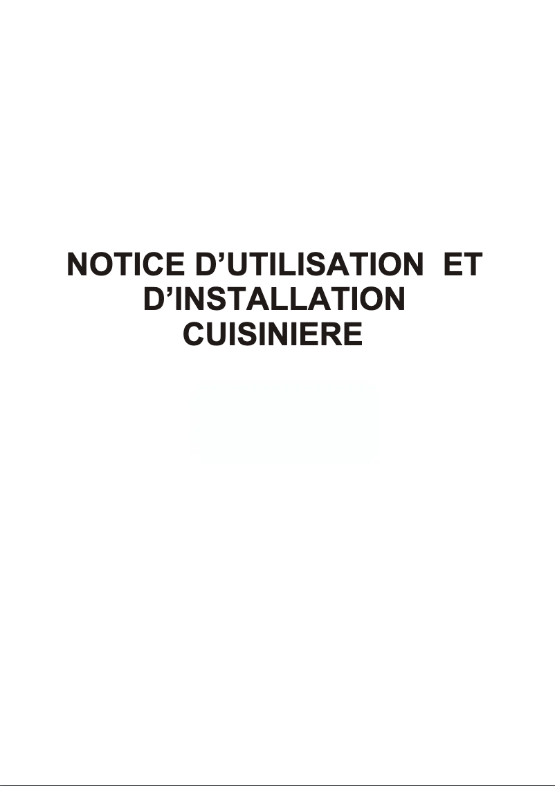 Page 1 de la notice Manuel utilisateur AYA ACGG560W