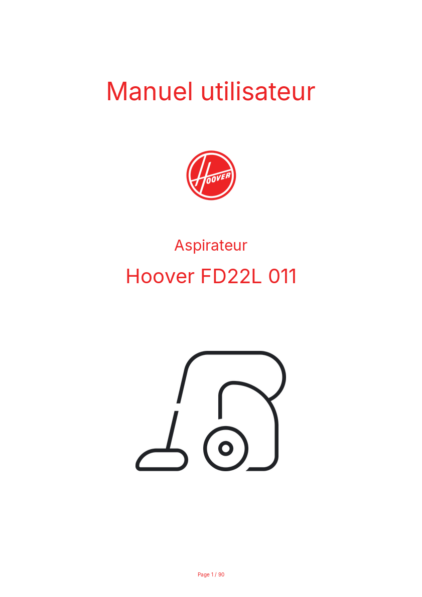 Image de la première page du manuel de l'appareil FD22L 011