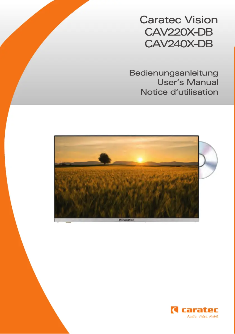 Página 1 del manual Manual de usuario Caratec Vision CAV240X-DB