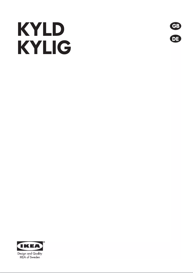 Page 1 de la notice Manuel utilisateur Ikea KYLIG