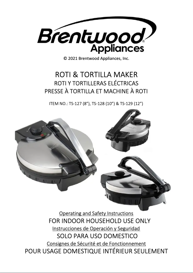 Page 1 of the manual User Manual Brentwood TS-129