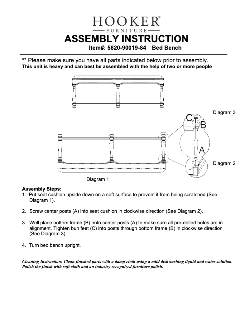 Page 1 de la notice Manuel utilisateur Hooker 5820-90019-84