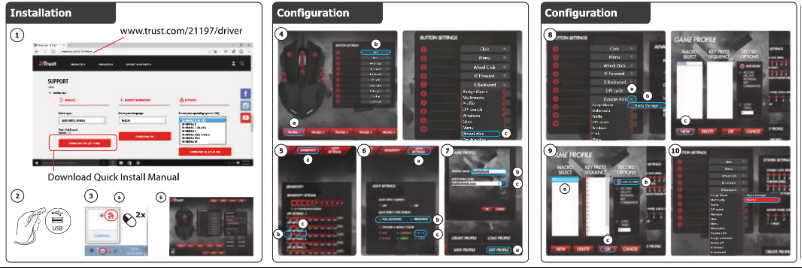 Page 1 de la notice Manuel utilisateur Trust GXT 148
