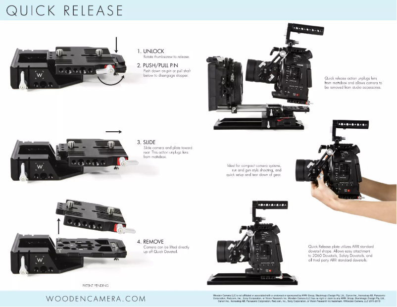 Page 1 de la notice Manuel utilisateur Wooden Camera 166600