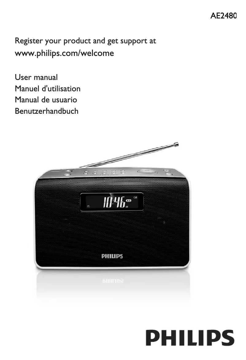 Page 1 de la notice Manuel utilisateur Philips AE2480
